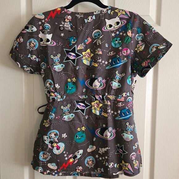 tokidoki by Koi Space Rocket Scrub Top XS - Picture 4 of 4